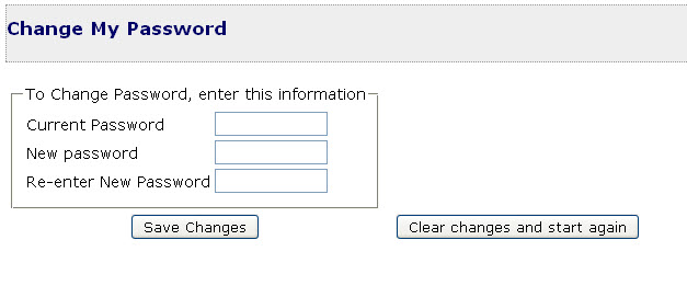 Changing your password