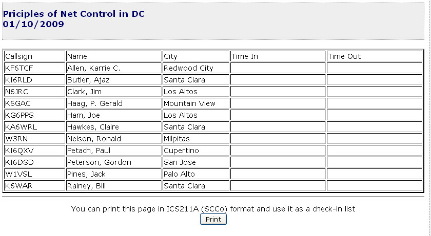 sample roster ready to print