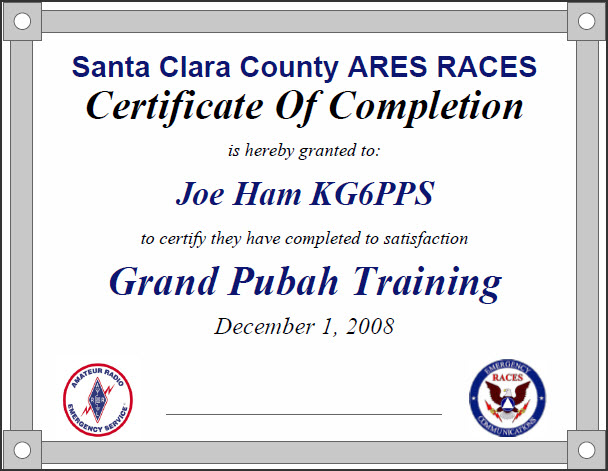 sample training certificate